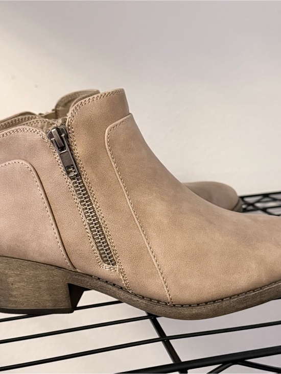 Maurices Shoes - Maurices Taupe Ankle Bootie with Side Zip